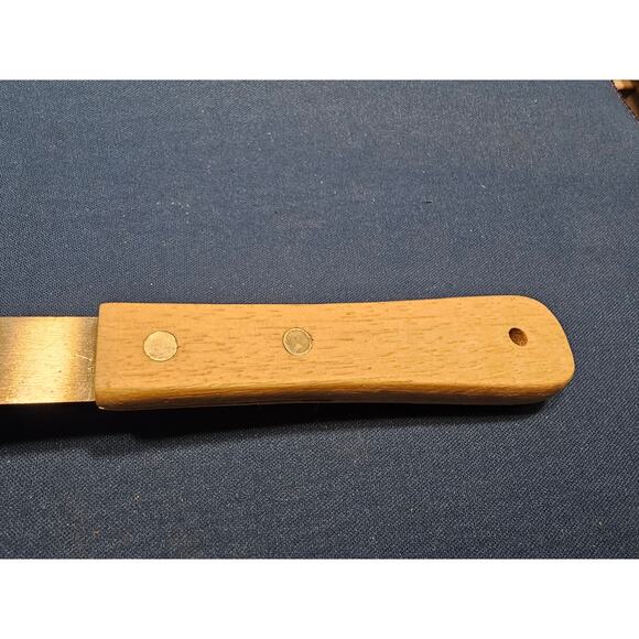 Vintage Stainless Steel 9-3/4" Ice Cream Scoop w/Rivet Wood Handle - Alaska - Picture 5 of 6